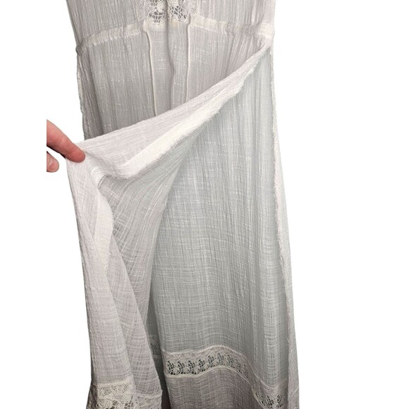 MUCHE ET MUCHETTE Boho Gauze Cover Up Cottagecore Open Sides Semi Sheer Beach - Picture 4 of 9